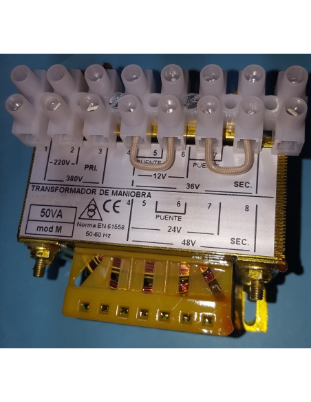 Transformer 50VA E:230/400V S:12/24/36/48 IP-00