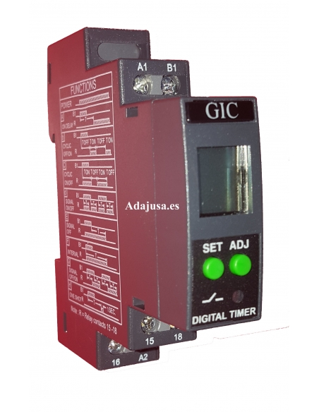 Temporizador multifuncional digital din rail