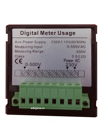 72x72 DP-72V digital voltmeter connection