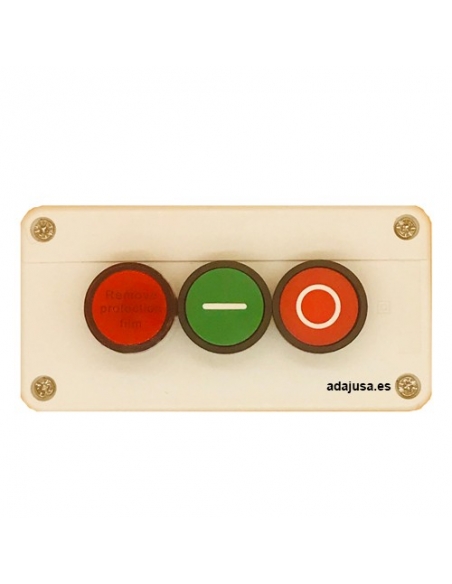 Push-button box with luminous