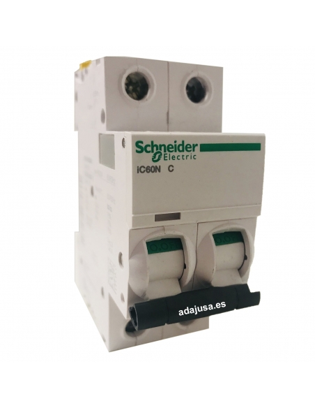 MCB circuit breaker 2 poles 50A (2x50A) IC60N C 6kA - Schneider