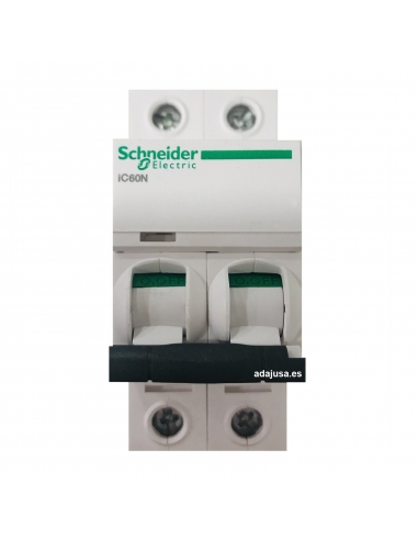 MCB circuit breaker 2 poles 50A (2x50A) IC60N C 6kA - Schneider