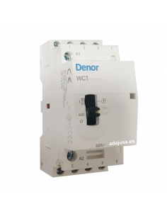 Contator modular 63A 4 Openpoles 230Vac com controle manual - Denor