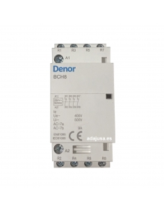 Contator modular 63A 4Assários fechados 230Vac - Denor 2