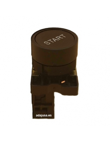Black pushbutton inscription "START" full open contact (NO) - OUTLET