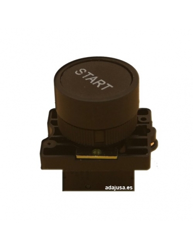 Black pushbutton inscription "START" full open contact (NO) - OUTLET