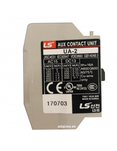 Block 2 front NA NC contacts for contactors -  LS