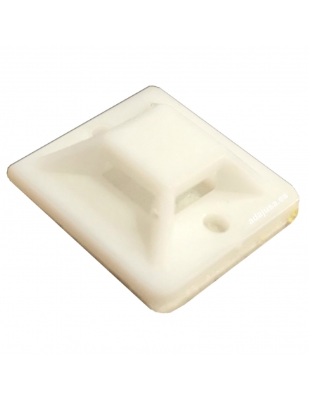 30x30mm base for white cable fastening flanges - 100-unit bag