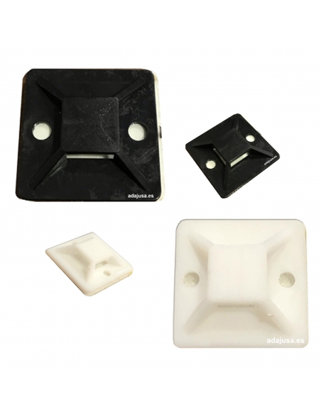 Base de 30x30mm para flanges de fixação de cabos - saco de 100 unidades