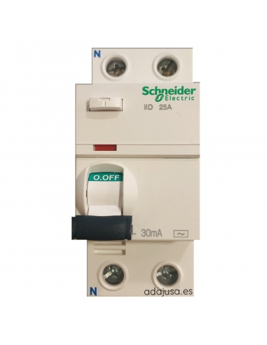 Single-phase differential 63A 30mA AC iID - Schneider