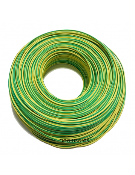 Unipolar flexible cable roll 6 mm2 earth color 100m