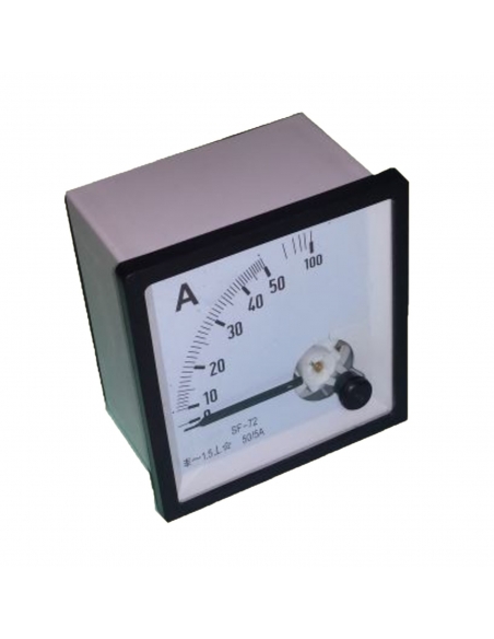 Ammeter 0-50 A 72x72