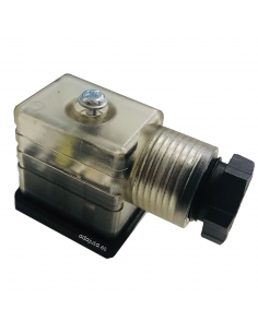 Conector de válvula luminosa tamanho 22 com VDR 220V - ADAJUSA