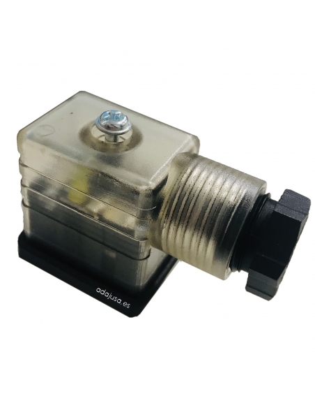 Luminous valve connector size 22 with VDR 220V - ADAJUSA