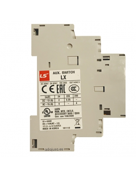 Side contact circuit breaker MMS-32 1NO 1NC -  LS