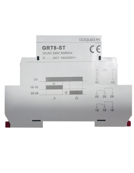 star-delta timer 230Vac DIN rail
