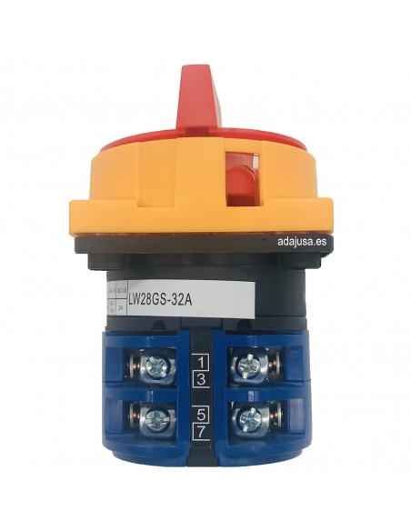 Three-phase cam switch 20A Yellow-red control