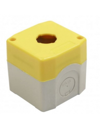 Caixa de botão amarela 1 elemento diâmetro 22 plástico IP44 - série BE