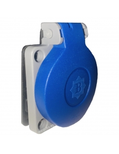16A 2P T schuko horizontal recessed IP-44 plug socket