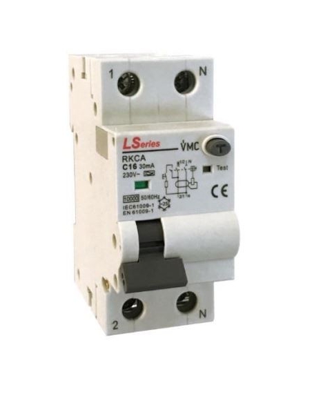 Differential MCB circuit breaker 6A 30mA Class A -  LS