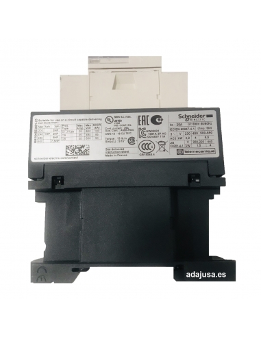Three-phase contactor 9A coil 230Vac - Schneider