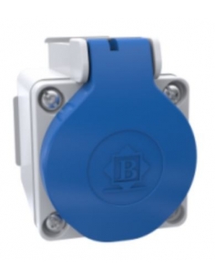 Schuko 16A 2P T plug socket with IP-44 surface box
