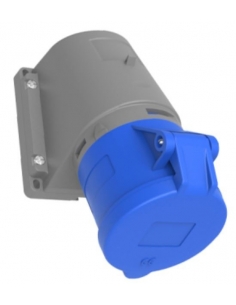 CEE-CETAC 32A 2P-T plug socket with 90o IP-44 surface box