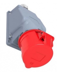 Tomada plugada CEE-CETAC 32A 3P-T com caixa de superfície IP-44 90o