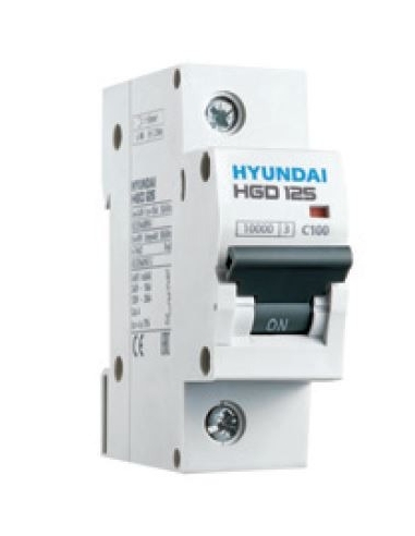 MCB circuit breaker 1 pole 100A 10kA - Hyundai Electric