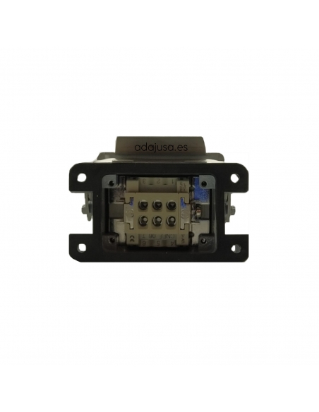 Full multipolar connector 6 poles and recessed ground vertical output Pg16