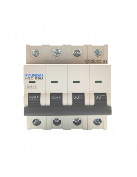 Magnetotérmico 4 polos 32A (4x32A) - Hyundai Electric