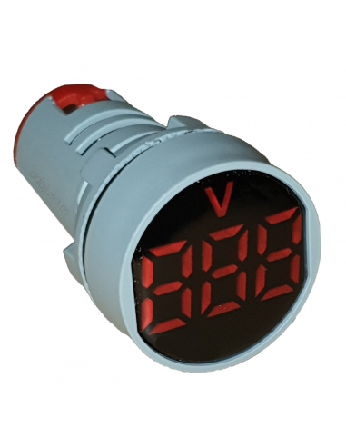 60-500VAC circular 22mm digital panel voltmeter