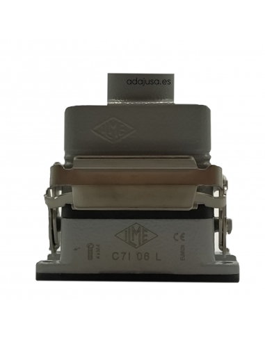 Full multipolar connector 6 poles and recessed ground vertical output Pg16