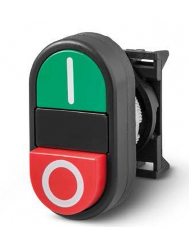 Red green double push-button head - Giovenzana