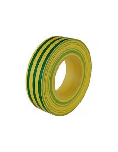 19mmx0.15mm Fita isolante amarela/verde 10m bobina