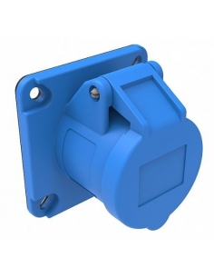 CEE-CETAC 16A 2P-T horizontal recessed IP-44 plug socket