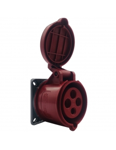 CEE-CETAC 32A 3P-N-T horizontal recessed IP-44 plug socket 2
