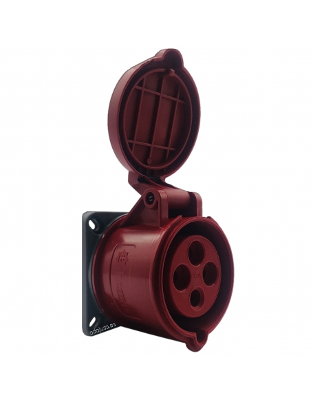 Tomada de tomada IP-44 horizontal recessada CEE-CETAC 32A 3P+N+T