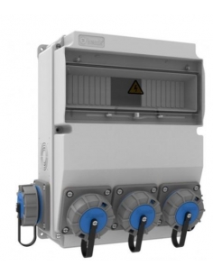 Box outlets 12 modules with 4 plugs CETAC IP66 BH6-6302-2020 | ADAJUSA