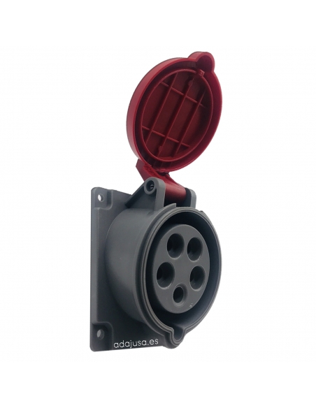 CEE-CETAC 32A 3P T ângulo de tomada de tomada recesso 45o IP-44