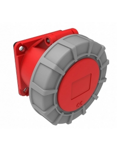 CEE-CETAC 32A 3P-T horizontal recessed IP-67 plug socket