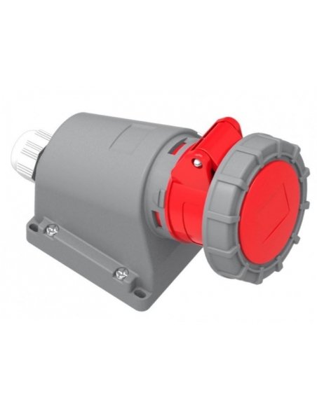 Base de plugue industrial com caixa 90o CEE CETAC 16A 3 Polos IP67 | ADAJUSA
