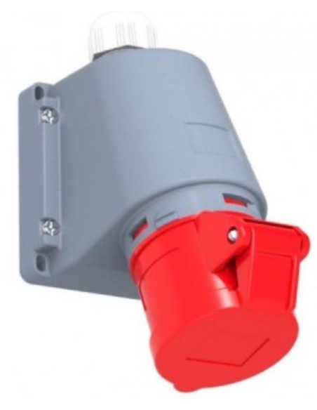 Tomada plugada CEE-CETAC 32A 3P-N-T com caixa de superfície IP-44 90o