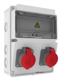 Tomadas de caixa 10 módulos com bh2-2118-2020 Bemis plugs ADAJUSA