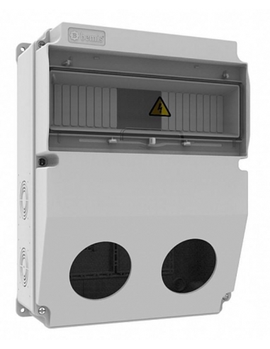 Caixa de tomada de energia 12 módulos 245x325x128mm mecanizado ABS sem halogênio IP44