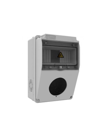 Power outlet box 7 modules 155x255x138mm machined ABS halogen-free IP44