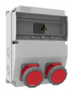 Power outlet box 10 IP66 modules adajusa