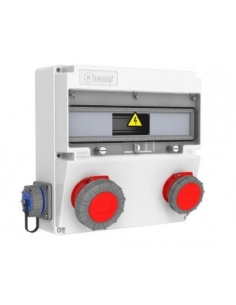 Box outlets 17 modules with 4 plugs Schuko IP66 and CETAC IP66 BH4-6130-1142 | ADAJUSA