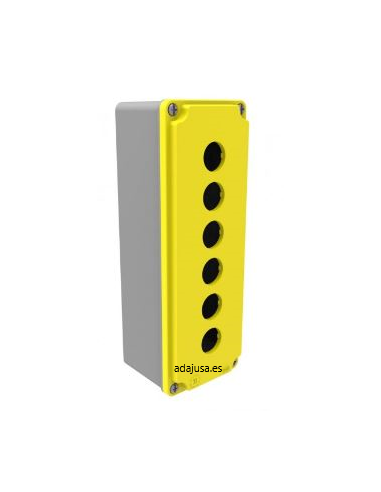 Button box 6 elements diameter 22 aluminum IP67 BT4-4001-0017 - BE series