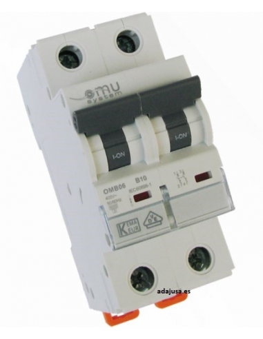 Disjuntor 2 pólos 32A OMU adajusa OMB06232C